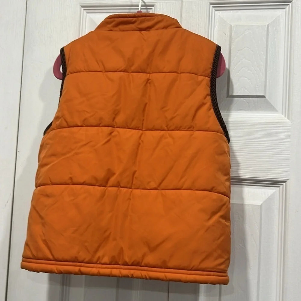 Gymboree Orange vest puffer size 3 fluffy inside